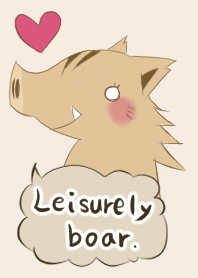 Leisurely boar.
