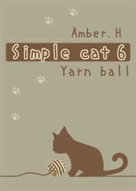 แมวที่เรียบง่าย 6 บอลเส้นด้าย