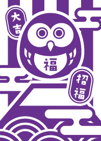 LUCKY OWL & Mt.Fuji / Purple