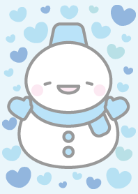 Cute light blue snowman theme4