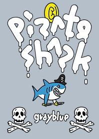 PIRATE SHARK gray blue beige.