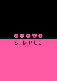 SIMPLE HEART(pink black) V.15b