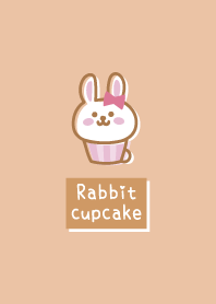Rabbit cupcake.Ribbon.orange