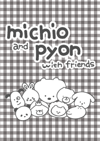 michio and pyon with friends
