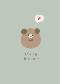 ずんぐりしたまるまるベア・カーキ