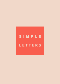 Simple letters / Beige & coral orange.