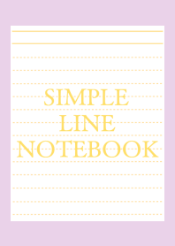 SIMPLE YELLOW LINE NOTEBOOKj-LIGHTPURPLE
