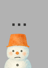 Expressive snowman white