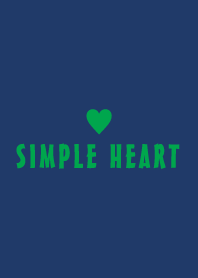 *SIMPLE HEART* GREEN&NAVY.