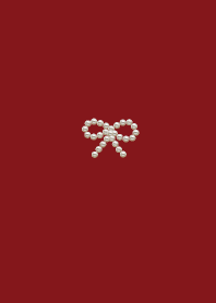 Bordeaux and pearl ribbon.