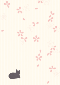 Spring-cats and cherry blossoms-
