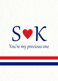 S&K Initial -Red & Blue-