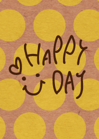 Yellow dot kraftpaper - smile7-