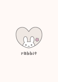 Rabbits Cherry blossoms [Beige]