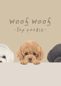 Woof Woof - Toy poodle - DUSTY BEIGE