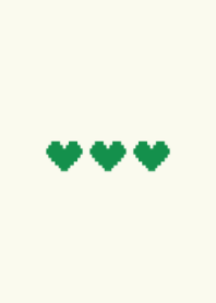 tiny pixel art heart(green04)