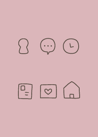 くすみピンク / ゆるシンプル