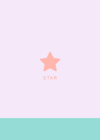 Simple Lucky Star /  Ivory & Pink Purple