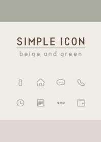 SIMPLE ICON -beige and green-
