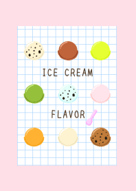ICE CREAM FLAVOR GRAPH PAPER-STRAWBERRYj