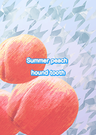 Summer peach hound tooth