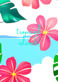 tropical island theme1 generative ai