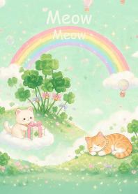 A cat and a lucky clover. 4