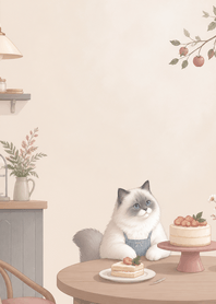 Indigo Ragdoll Apple Cake Cafe