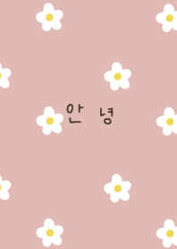 ピンクベージュと小花。韓国。