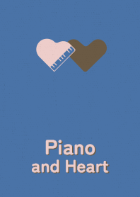 ピアノ型のハートと♥ ピンクムーン