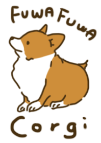 ふわふわコーギー