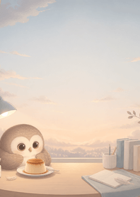 Cocoa Owl Peach Pudding Desk