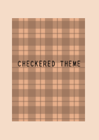 DUSTY ORANGE CHECKERED THEME-PINK BEIGE