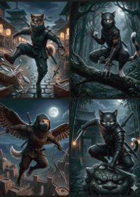 stampAI-ninja animals-WHYxc7