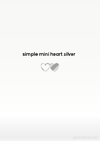 simple mini heart silver