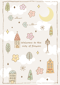 beige Flower blooming town 05_2