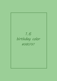 birthday color - January 6