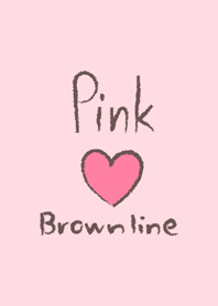 Pink heart and Brown line