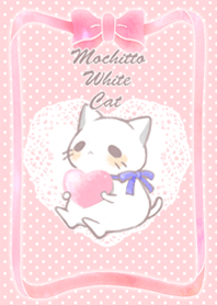 Funny Fat white Cat's Girly Theme