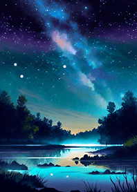 Beautiful starry night view#379
