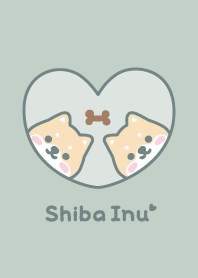 柴犬骨[くすみグリーン]