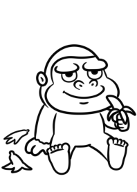 monochrome gorilla