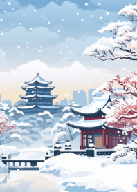 Ancient City Snow Scene-03(Japan)