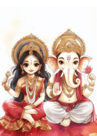 Ganesha&Lakshmi blessings fortune love_4