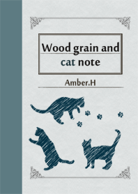 Wood grain and cat note No.2