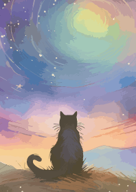 Scenery seen by cats onbrown&yellow