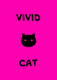 シンプル 猫 <ピンク&ブラック>