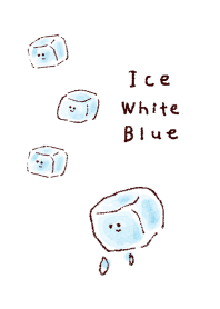 シンプル 氷 ホワイト ブルー