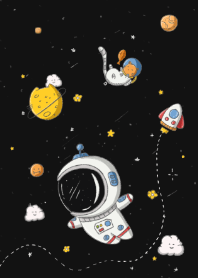 可愛的小寶貝內特貓 - 外太空