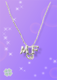 イニシャル30 M&F （四つ葉のクローバー）